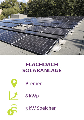 Fachdach Solaranlage in Bremen