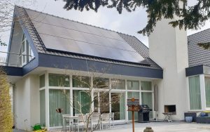 Solardach in Bremen Blick von der Terrasse